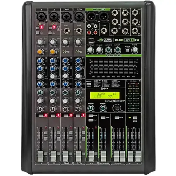 ULTRA SOUND CLUBLIVE6FX CONSOLA PLANA DE 6 CANALES