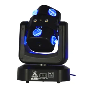 CABEZA ROBOTICA AMERICAN XTREAM AX-MH418 GIRO INFINITO + STROBE + LASER RGB