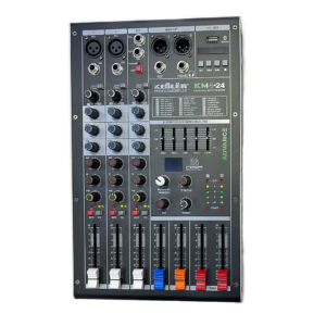 Consola Mezcladora Kebler KM4-24 – Mixer de 4 Canales con USB, Bluetooth y 24 Efectos DSP