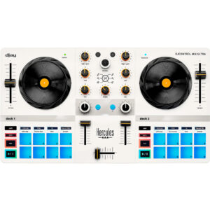Controlador Hercules DJControl Mix Ultra White | Controlador DJ Inalámbrico Bluetooth