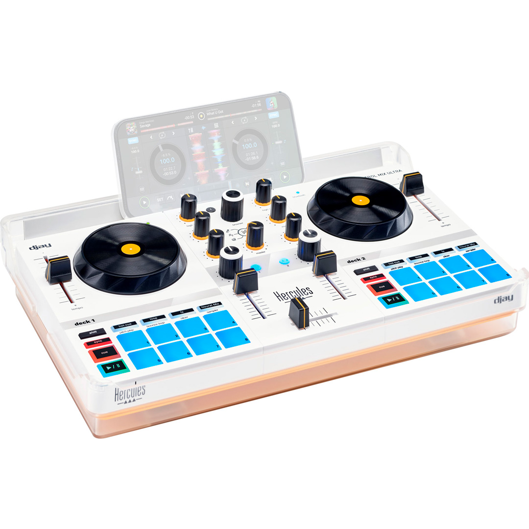 Controlador Hercules DJControl Mix Ultra White | Controlador DJ Inalámbrico Bluetooth - Imagen 2