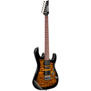 Guitarra Eléctrica Ibanez GRX70QA SB Serie GIO Color Ámbar Sombreado