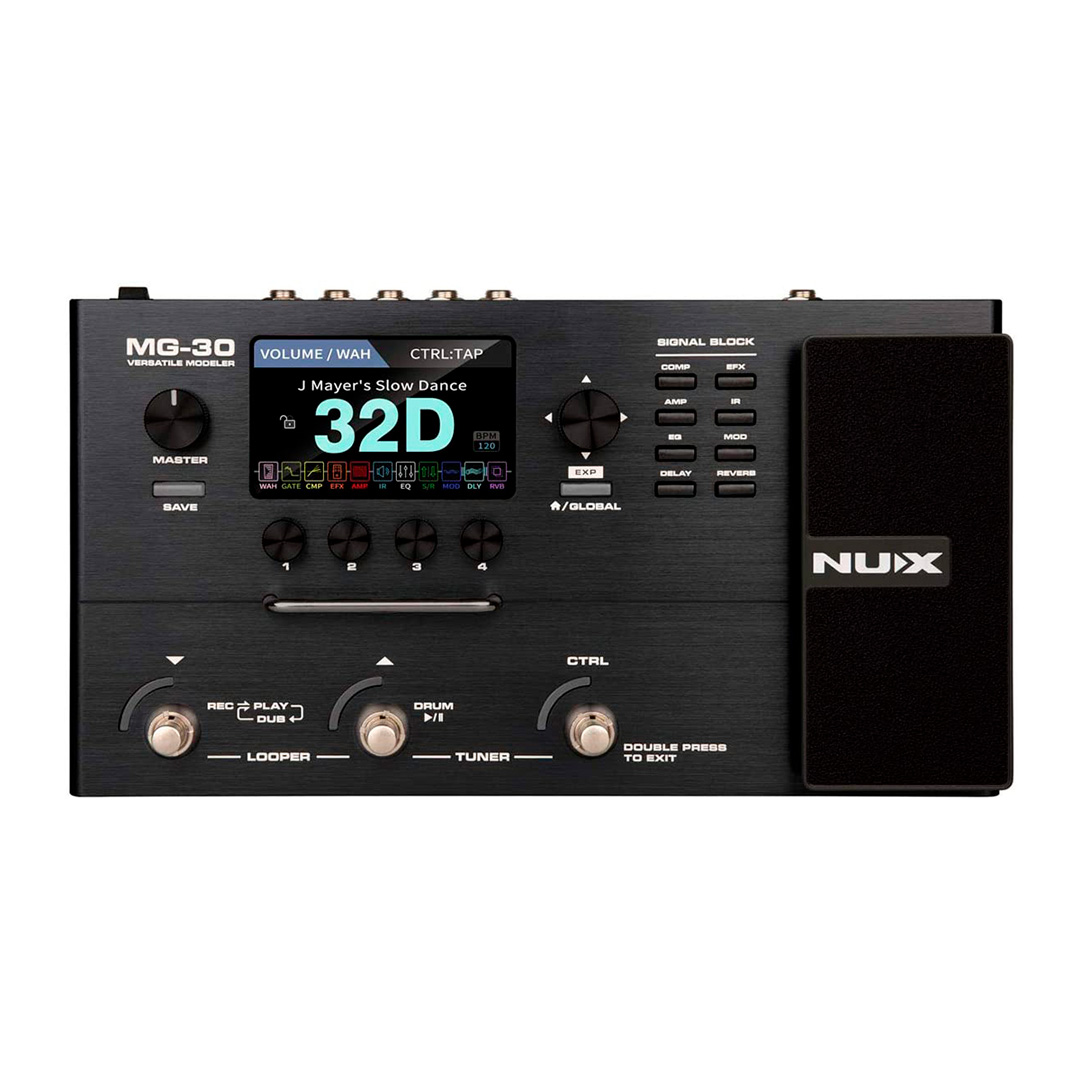 Pedalera de Guitarra Multiefecto NUX MG-30 | Modelador Profesional con IR y USB